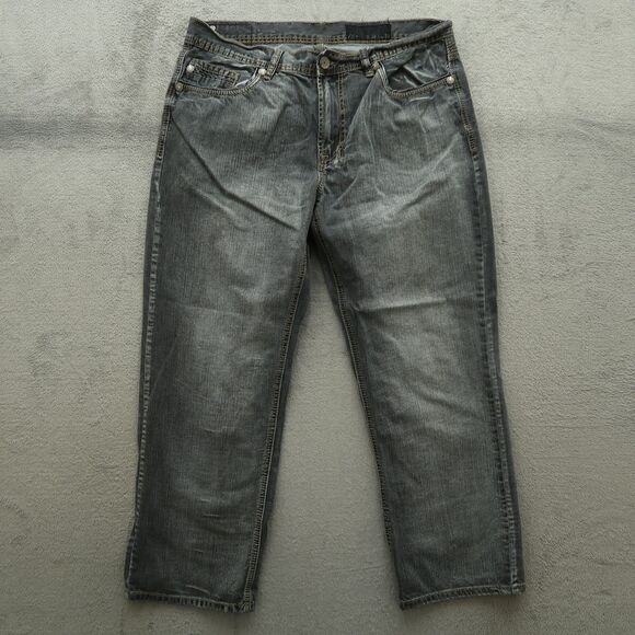 TK AXEL Jeans Mens Size 36x30(36x29 Real) Gray Relaxed Straight All Cotton Denim - Picture 10 of 16